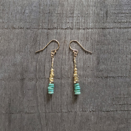 GF Turquoise Drop Earrings (L)