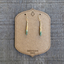 Load image into Gallery viewer, GF Emerald Drop Earrings (S)