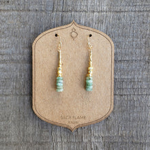Load image into Gallery viewer, GF Emerald Drop Earrings (L)