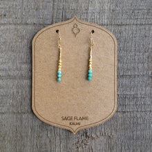 Load image into Gallery viewer, GF Turquoise Drop Earrings (S)
