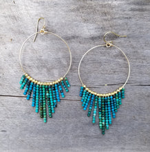 Load image into Gallery viewer, GF Vadoma Earrings &lt; Chrysocolla &gt; L