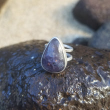 Load image into Gallery viewer, Iolite Sunstone Teardrop Ring SS