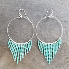 Load image into Gallery viewer, SS Vadoma Earrings &lt; Amazonite &gt; L