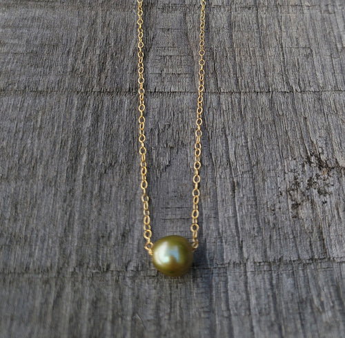 GF Green Gold Pearl Necklace I