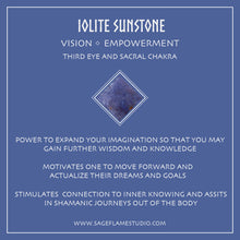 Load image into Gallery viewer, Iolite Sunstone Round Ring SS